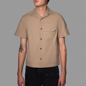 Men's Tan Short Sleeve Shirt